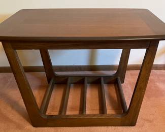 Danish Modern Style Walnut MCM side table (there are two)