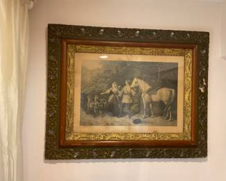 Antique Heywood Hardy “A Warning” Lithograph