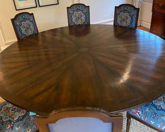 New Classic C-Leg Collection Starburst Round Table w/leaves, 84" Dia x 28.5" H $9075