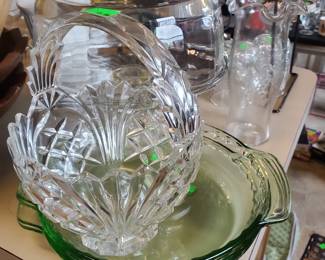 Green Anchor Hocking and other Glass