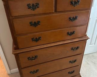 Mid-century Maple chest on chest made in California