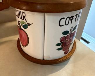 Mid-century canister set on the turntable