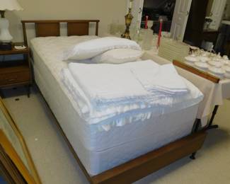 MCM Bassett Twin Bed With Sealy Mattress Set