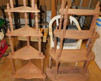 Vintage What Not Shelves Unfinished