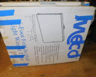 2 New In Box Meco Folding Tables 