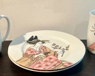 Large set of Asian themed porcelain by Fitz and Floyd