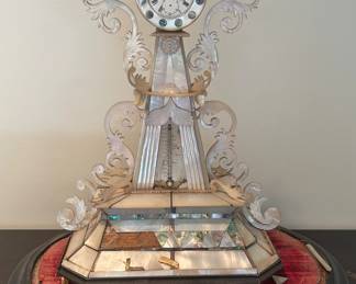 Mother of Pearl clock- Marked Anthony Simpson Cockermouth No. 278