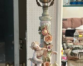 Pair of rococo style lamps
