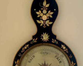 Barometer w/ mother of pearl inlay