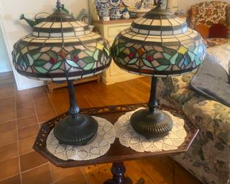 Tiffany lamps pair