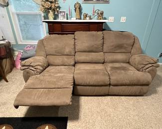 Brown Fabric Recliner Couch