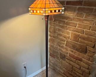 One of 2 floor lamps