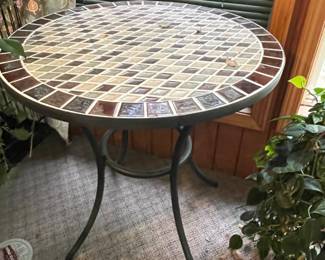 Tile top table. Super cute