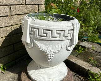 Cement flower pot