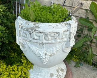 Cement flower pot