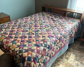 Mid-century modern headboard and bed