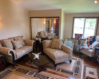 Matching couch love seat, fainting couch, and chair (sold separately or package deal)