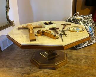 Marble top coffee table 