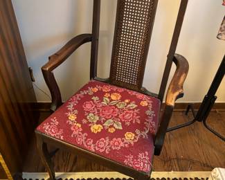 Antique needlepoint chair