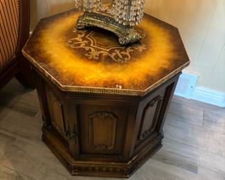 Vintage hexagon tables (one of two)