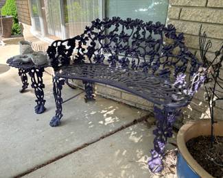 Cute garden/porch bench and table