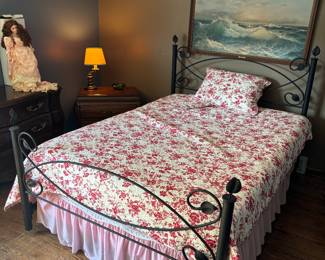 Lovely queen bed with elegant frame