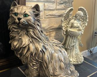 Vintage cat statue 