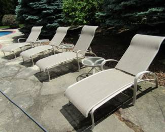 Tropitone deck chairs