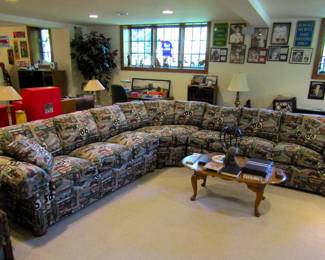Route 66 themed sectional sofa