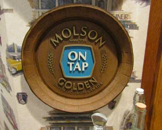 Molson on tap beer sign