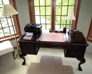 Leather top desk