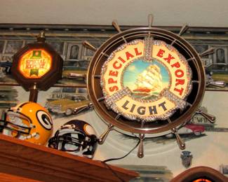 Special export captain's wheel and pull tap signs