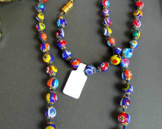 Millefiore glass necklace
