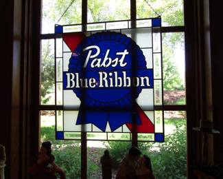 Vintage Pabst stained glass sign
