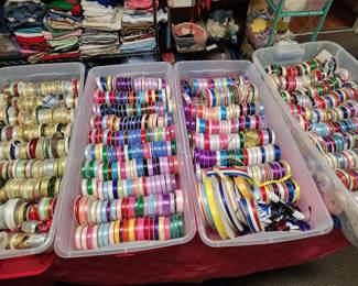Lots of Ribbon - We do have more if you don't see the color your looking for - Under the table