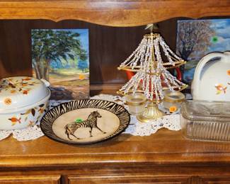 Vintage Hull - Ice Box Container - Zebra Decor