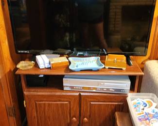 Sanyo TV - Credenza - VCR - Midcentury Ash Tray