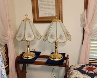 Quilt Rack - pair Touch Table Lamps
