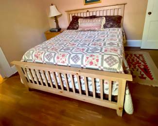 Queen bedroom suite- bed, dresser, side table