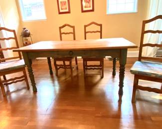 Farmhouse table and chairs