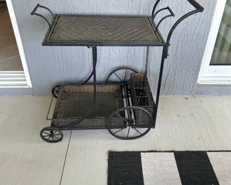 Metal Tea Cart with Lift Off Tray
