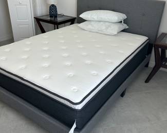 Guest Bedroom. Dark Grey Linen  Platform Bed.                   Full Size Mattress. Purchased 6 months ago. Like New condition  