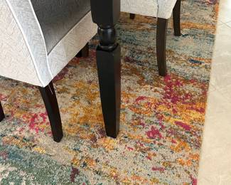 Multi-colored Modern Rug,  6ft 3" x 7ft 7"                                 Made by Casablanca in Turkey