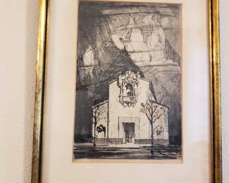 THE ALAMO BY J. FRED BUENZ, RENOWNED SAN ANTONIO ARTIST & ARCHITECT, 1929