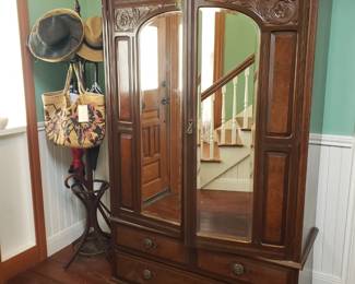 ARMOIRE WITH MIRRORED DOORS