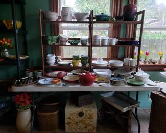 POTTERY ANC CHINA SERVING PIECES AND BOWLS