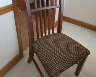 STUNNING ASHLEY DINING TABLE LIKE NEW WITH 6 CHAIRS-THIS IS SOLID AND WHAT I LOVE ABOUT IT IS THAT IT IS SLIGHTLY NARROWER THAN MOST TABLES FOR A BETTER FIT FOR MOST ROOMS. OUR PRICE $200