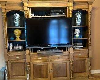 Beautiful Pine Entertainment Center Bookcase 