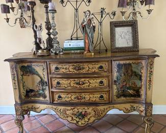 Venetian Painted Sideboard  