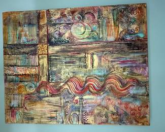 Abstract painting signed 